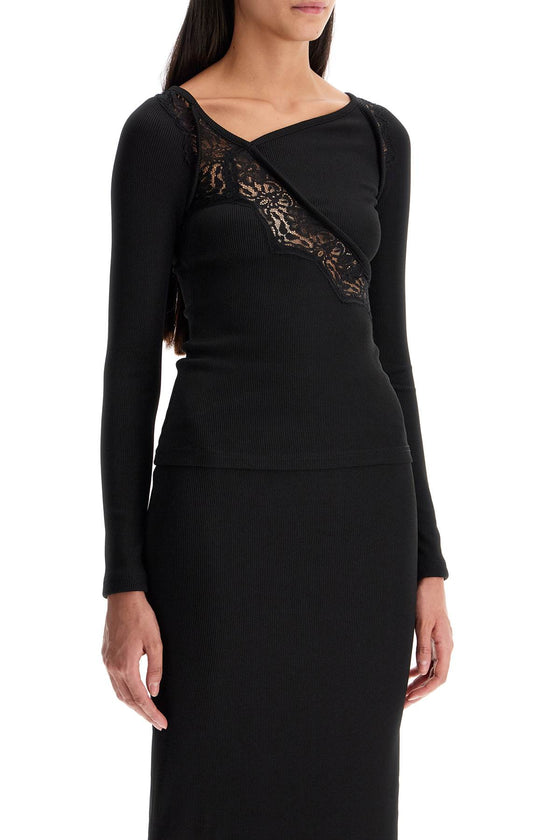 Christopher Esber long-sleeved top with lace