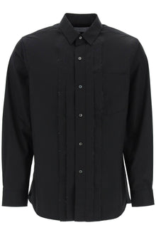  Sacai layered poplin effect shirt with