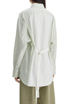 Christopher Esber mint green cotton shirt with white stripes