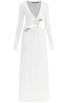 Christopher Esber long dress with cut outs and natural stones