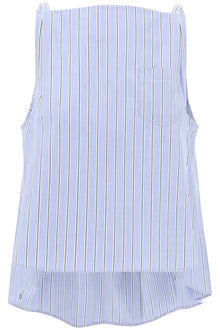  Sacai striped sleeveless top in poplin