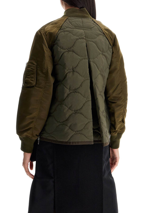 Sacai hybrid nylon and ripstop jacket