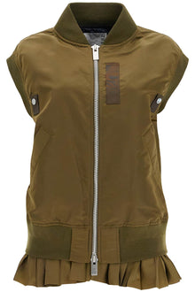  Sacai layered nylon vest for outdoor