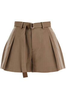  Sacai silk and cotton blend shorts set