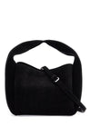 Toteme bucket bag in black calf leather with adjustable shoulder strap