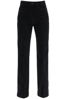  Toteme high-waisted flared pants in black organic cotton