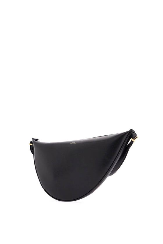 Toteme black calfskin half-moon bag with adjustable shoulder strap