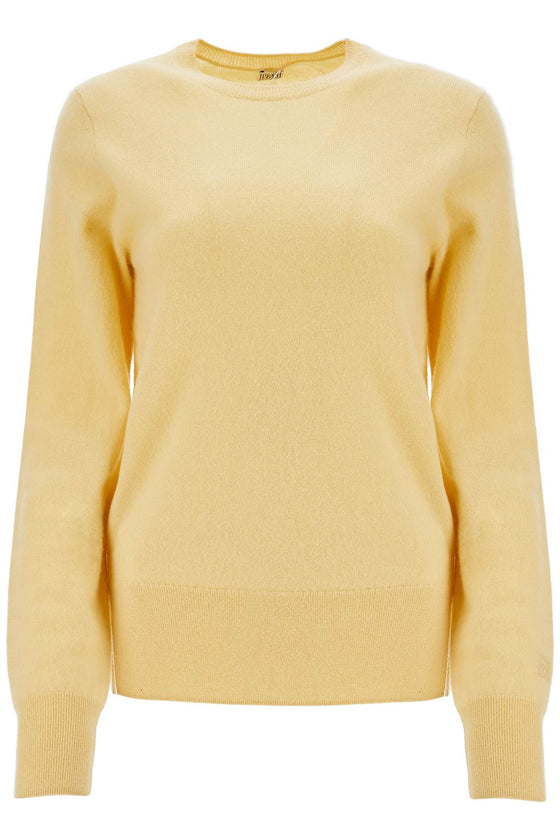 Toteme soft yellow cashmere sweater crew neck