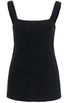  Toteme black boucle top without sleeves square neck