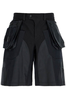  Mugler "bi-material cargo bermuda shorts