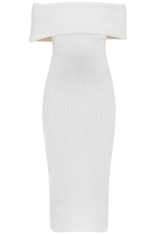  Mugler off-shoulder midi