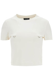  Mugler cropped t-shirt with piercing