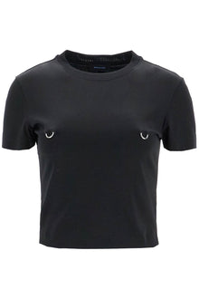  Mugler cropped t-shirt with piercing