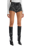 Mugler denim shorts with studs and embell