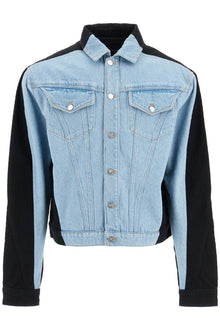  Mugler two-tone denim jacket