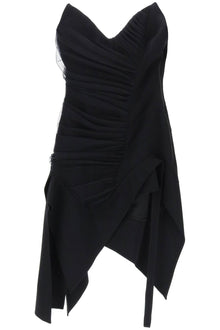  Mugler asymmetric mini bustier dress