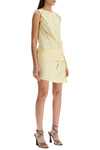 The Attico dusty yellow sleeveless mini dress for casual and evening