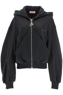  The Attico oversized black gradient zip hoodie