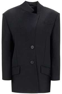  The Attico asymmetric wool blazer for