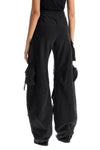 The Attico high-waisted loose black fade cotton pants