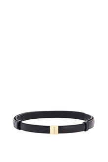  Toteme black calfskin belt with sliding closure