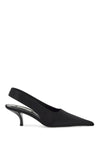 Toteme black satin slingbacks with stiletto heel