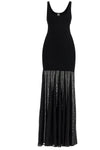 Toteme long black evening sleeveless dress with wide neckline