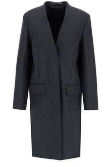  Toteme charcoal melange shawl collar coat