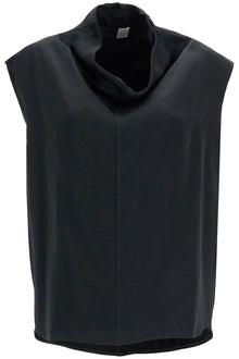  Toteme sleeveless black funnel neck top