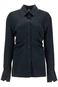  Toteme black loose-fit long sleeve shirt