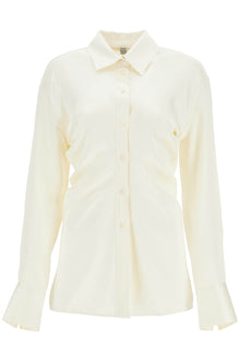  Toteme slouchy long sleeve shirt macadamia