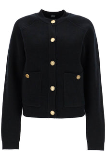  Toteme black rws wool cardigan with golden buttons