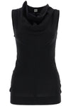 Toteme black wool cowl neck top