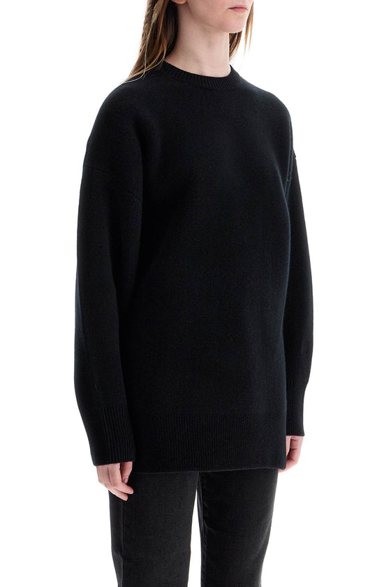 Toteme oversized black wool and cashmere sweater