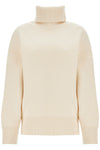 Toteme white snow wool and cashmere turtleneck for women