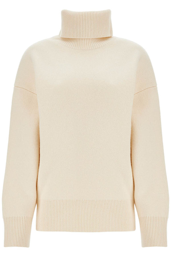 Toteme white snow wool and cashmere turtleneck for women