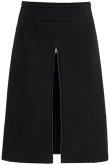  Courreges midi twill skirt with zipper