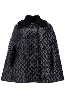  Moncler quilted cape with collar