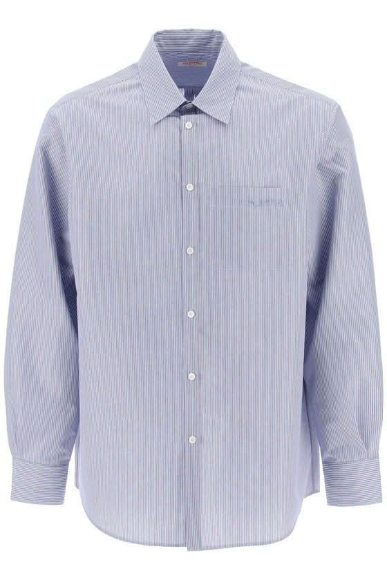 Valentino Garavani technical cotton shirt with striped motif