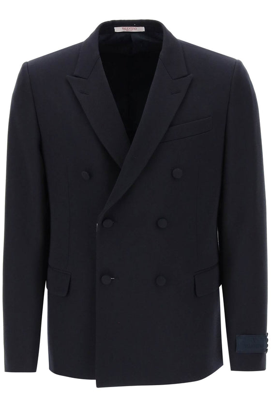 Valentino Garavani half-lined double-breasted jacket