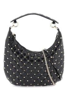  Valentino Garavani small leather 'rockstud spike' hobo bag