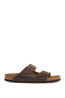  Birkenstock classic habana leather arizona slippers with cork and rubber sole