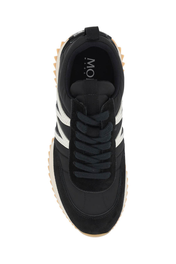 Moncler pacey sneakers in nylon and suede leather.