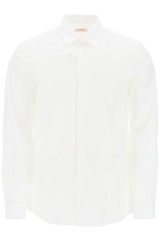 Valentino Garavani poplin shirt with flower patch detail