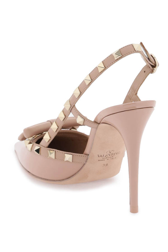 Valentino Garavani rockstud bow slingback pumps