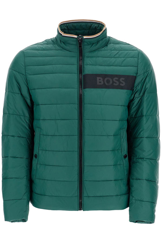 Boss green down jacket with high collar regular fit and zip