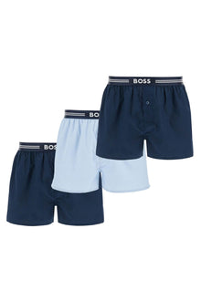  Boss men's boxer 3 pairs dark blue cotton