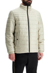 Boss light beige quilted jacket with zip