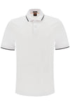 Boss slim fit piqué polo shirt with tipped