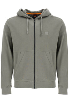  Boss regular fit gray zip-up hoodie